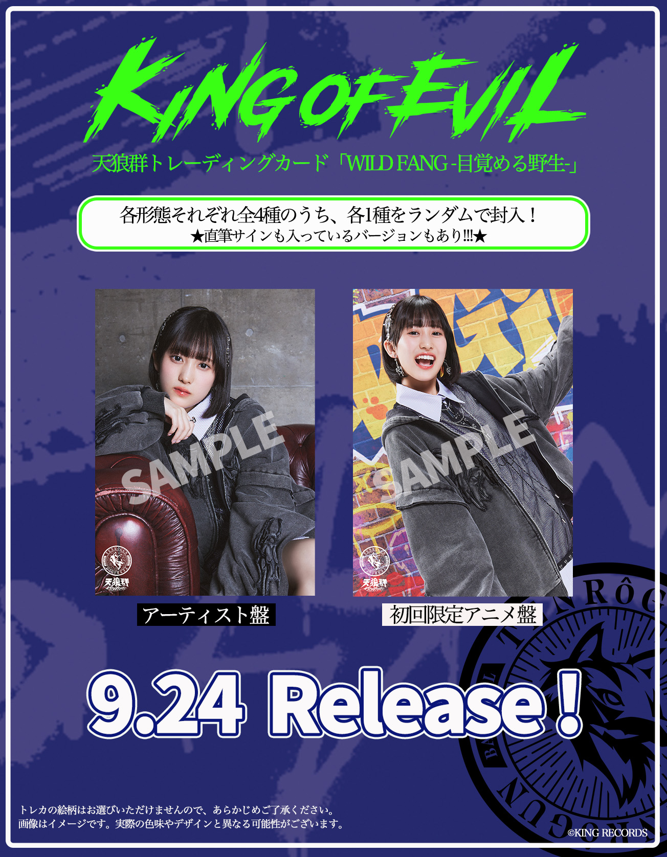 節約 り*ん様 KING OF EVIL 花井美春 サイン ばっどがーる 天狼群 アニ