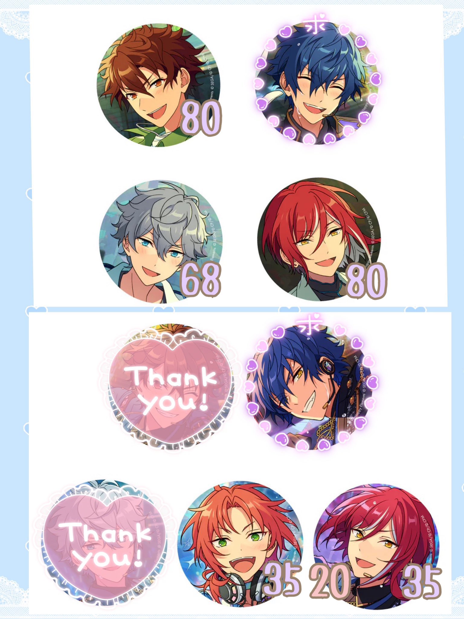 漣ジュン プロセカ あんスタ コラボ 缶バッジ ホログラム 缶バッジ 漣