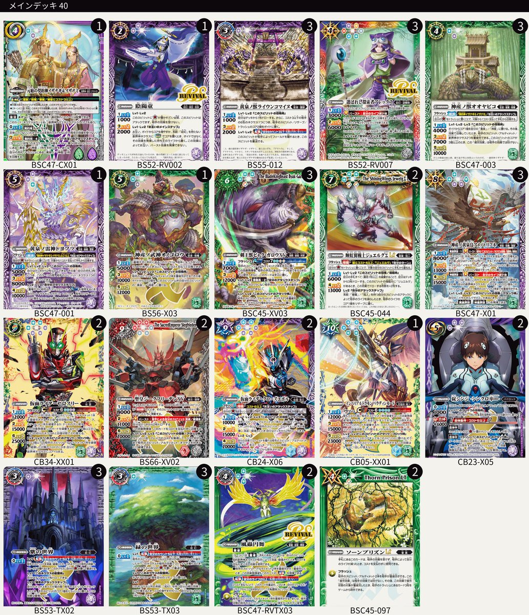 バトスピ 先日に優勝したイザイザGSのデッキについて、内容が気に