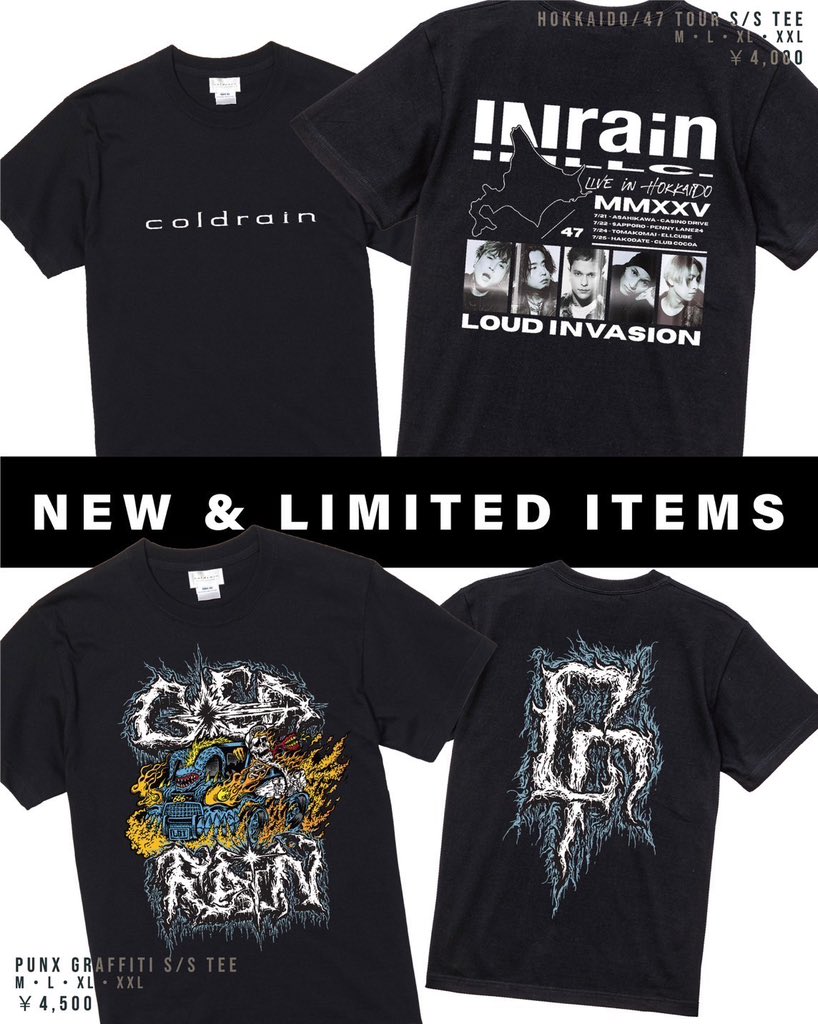 coldrain CALLING STENCIL Tシャツ coldrain]CALLING STENCIL T-SHIRT