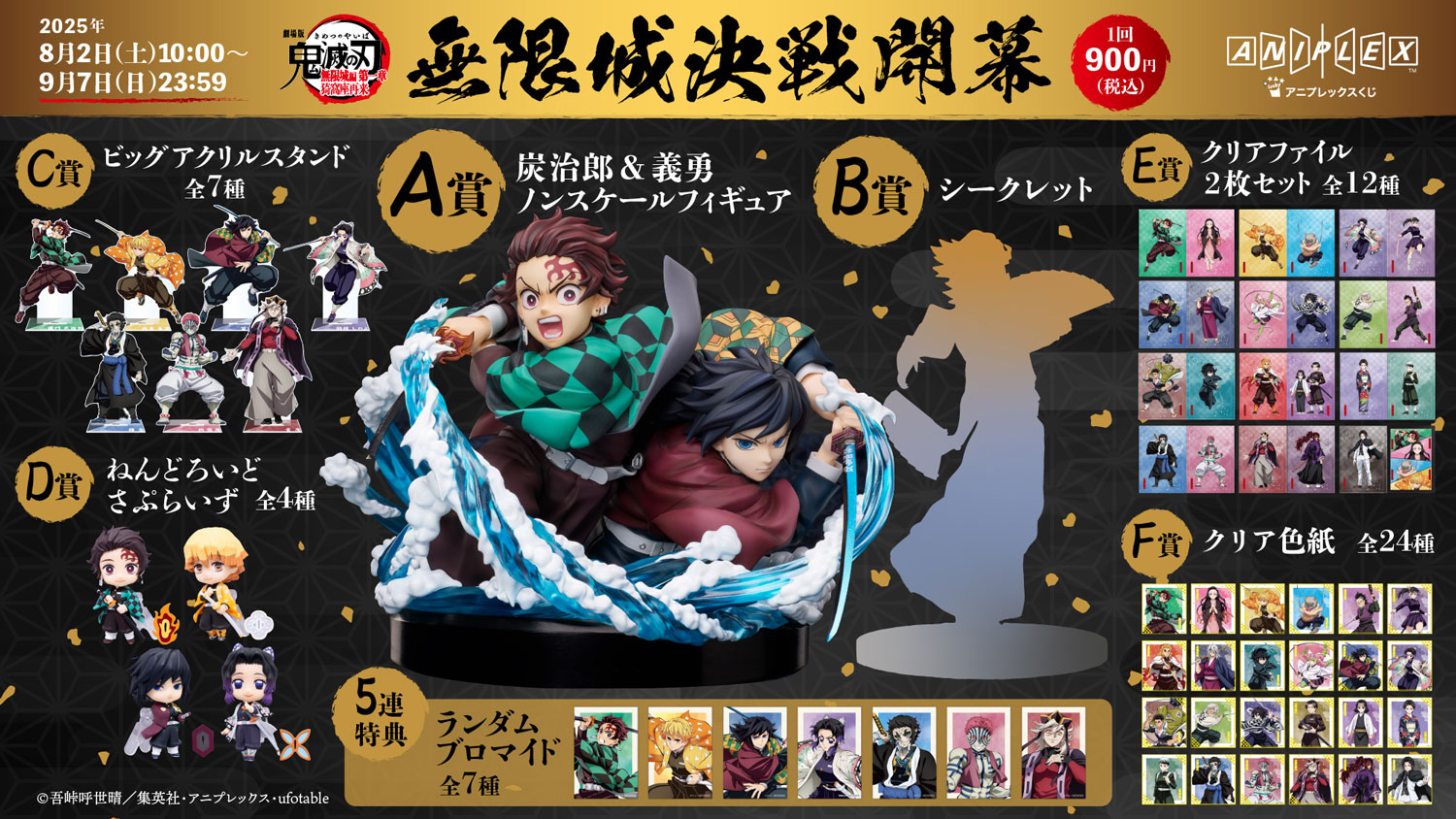 鬼滅の刃 アニプレックス オンラインくじ 炭治郎＆義勇ノンスケール