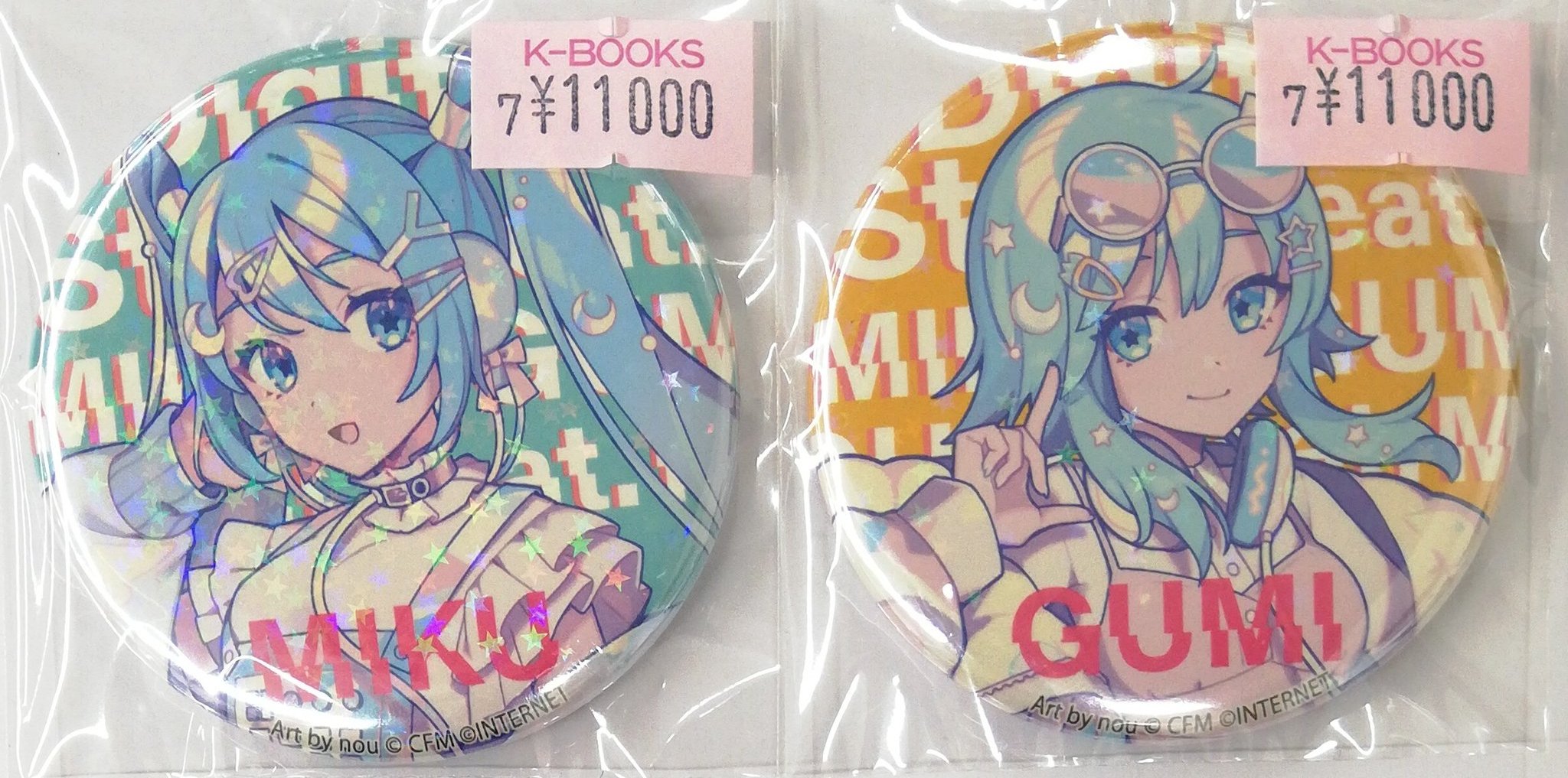 初音ミク Digital Stars MIKU ＆ GUMI 缶バッジ K-BOOKS なんば壱番館