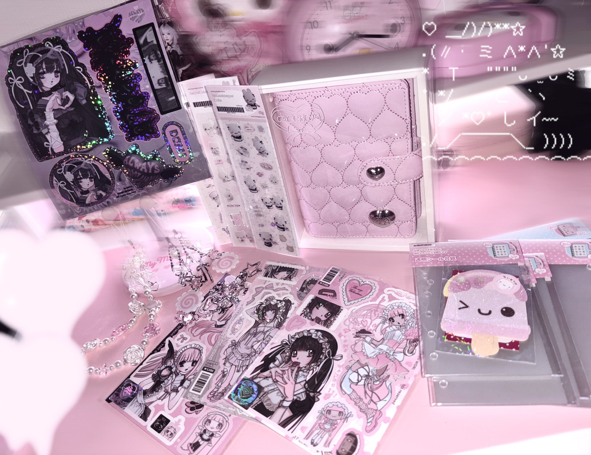 MERING メリング シール帳 デニム イチゴ 苺 バインダー メリング