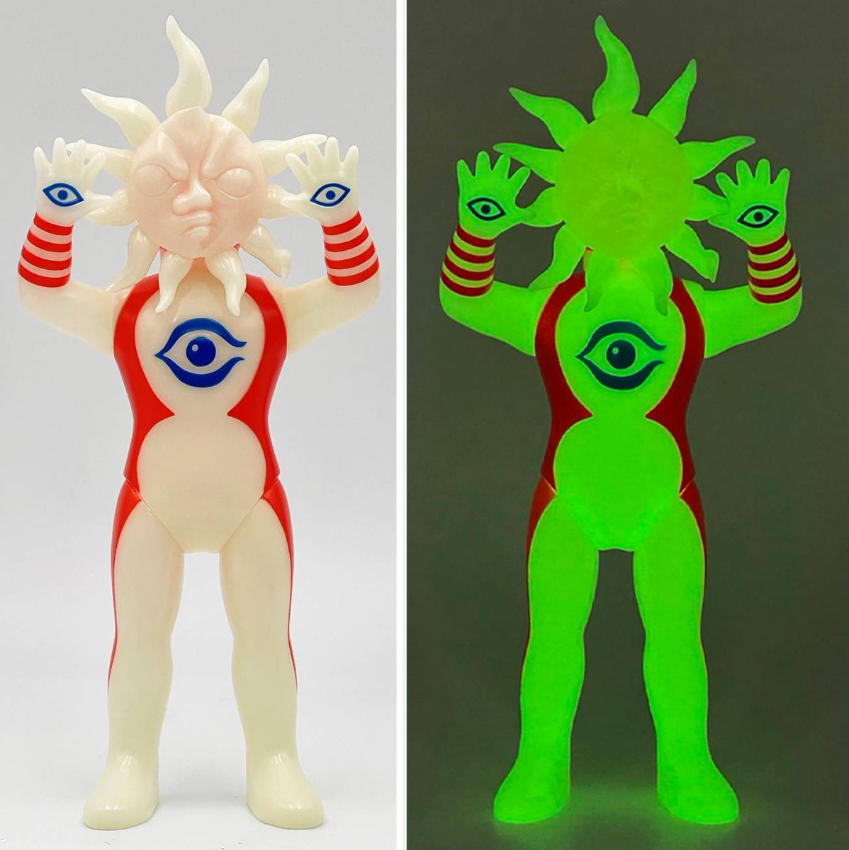 鷲野デパート名品展 タローマンソフビ人形 蓄光カラー版 タローマン