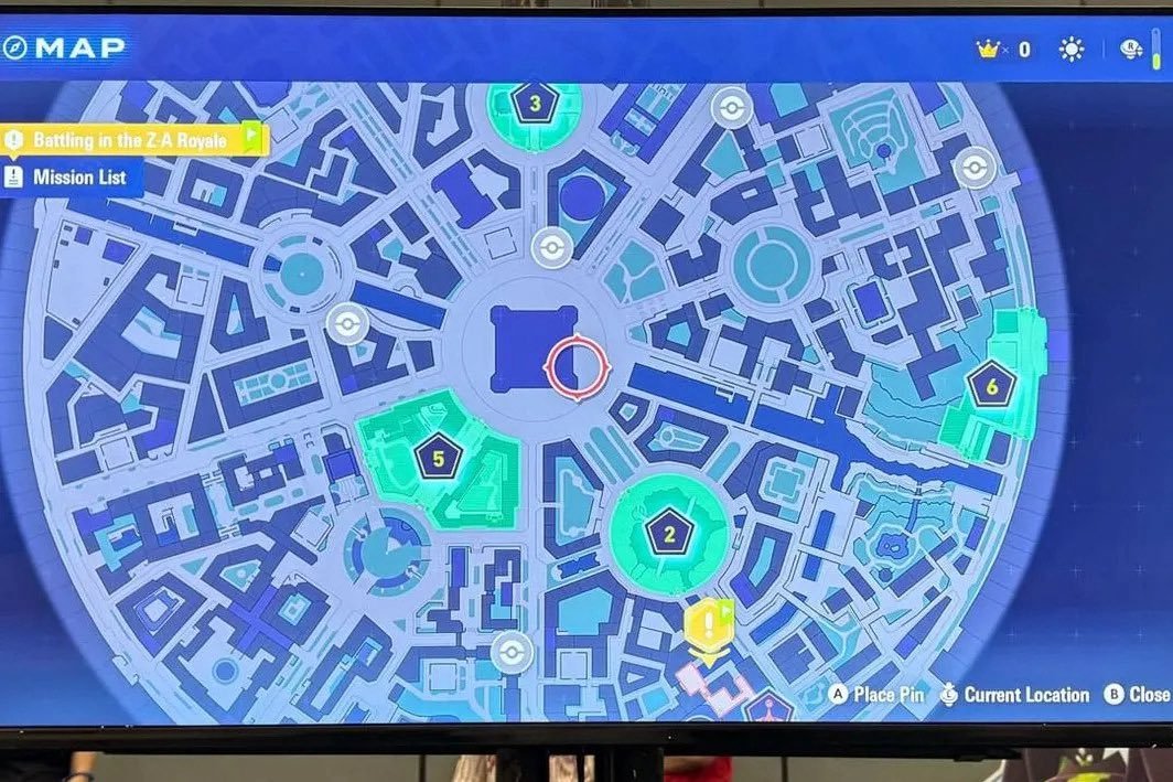 Pokemon Legends Z-A map