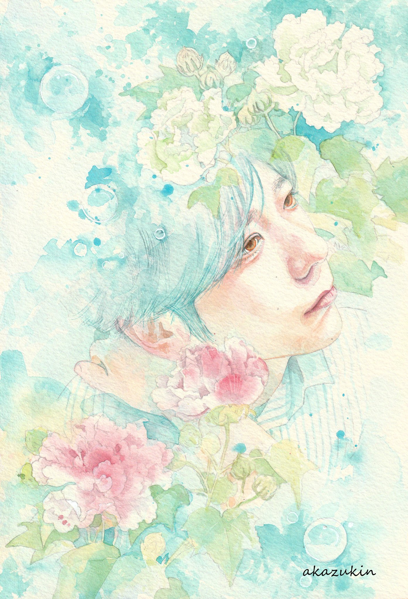 KYNE 3 ガシュ水彩画