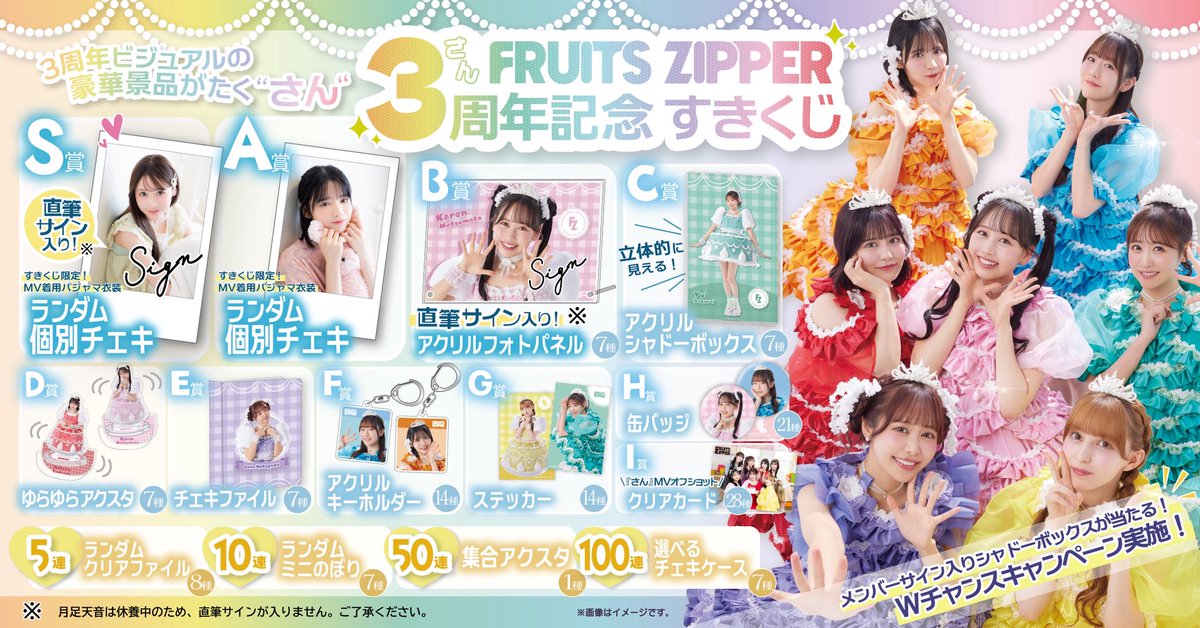 FRUITS ZIPPER 直筆全員サイン入りポスター × au