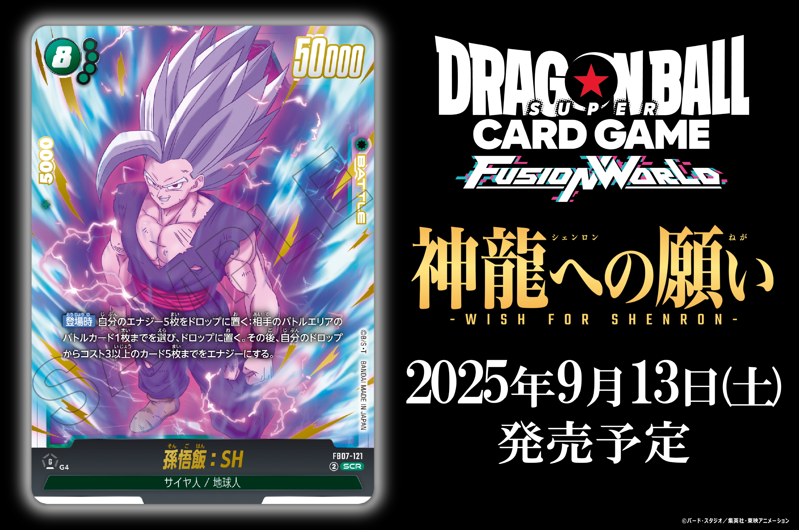 ドラゴンボールFW 孫悟飯 SH SCR 2枚 神龍への願い