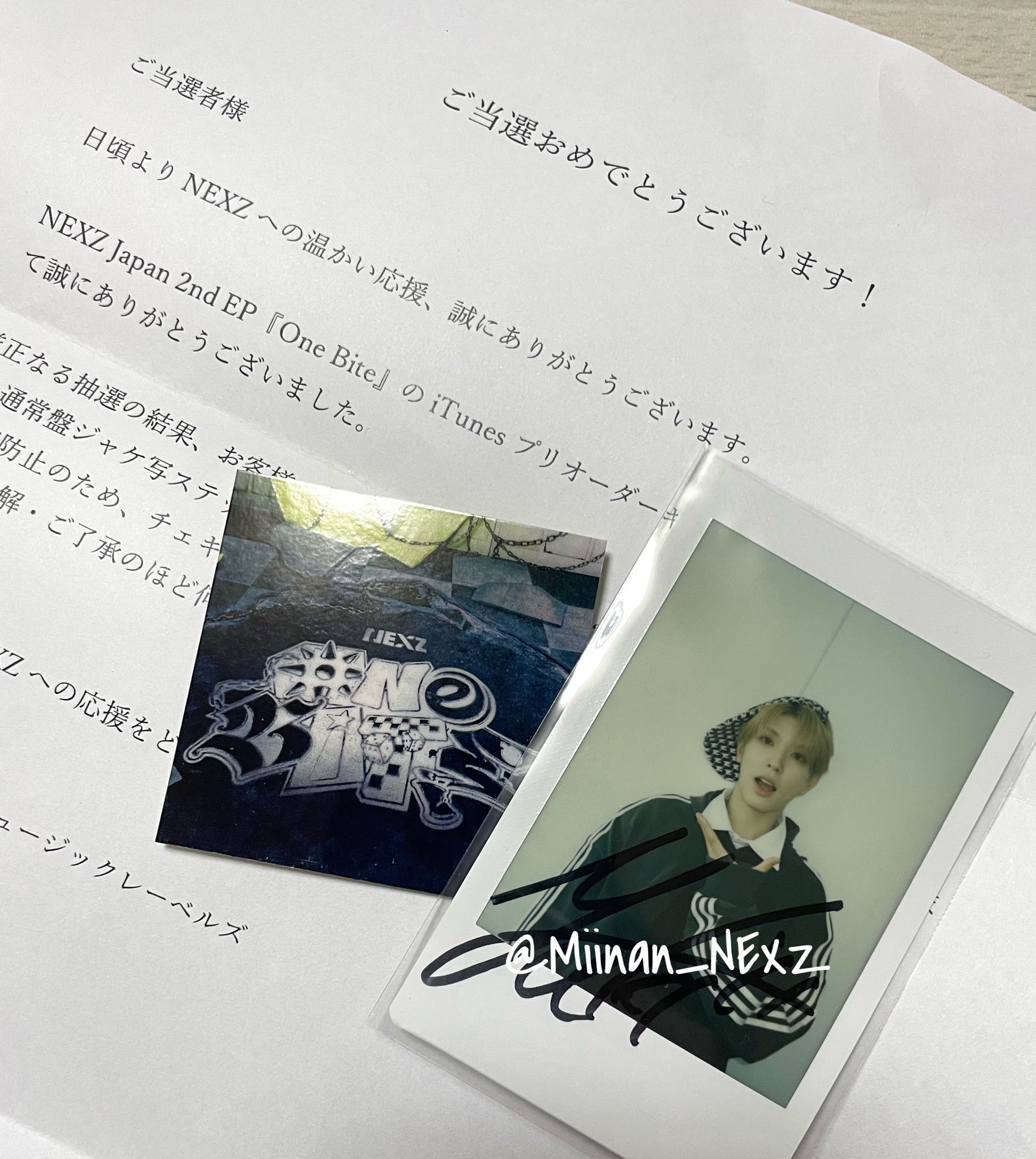 NEXZ ユウ 直筆サイン入り インスタント写真