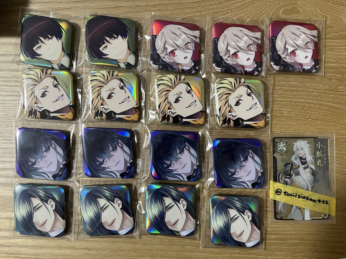 刀剣乱舞 とうらぶ 小狐丸 スクエア缶バッジ 大本丸博 刀剣乱舞 とう