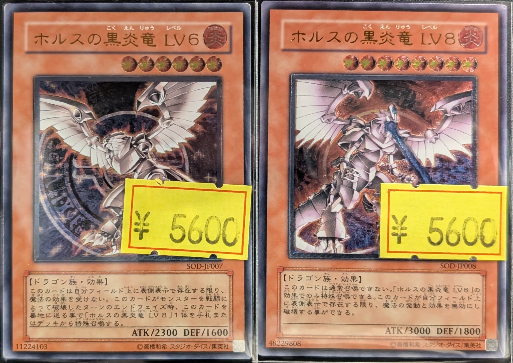 ARS10 遊戯王 ホルスの黒炎竜 LV6 LV8 アルティメットレアセット