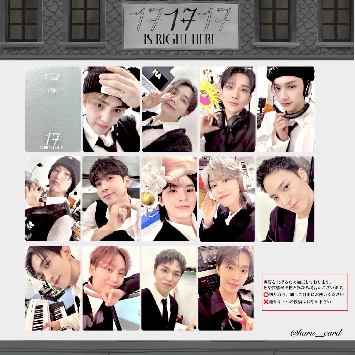 seventeen フーディー パーカー トレカ 13枚 コンプリート seventeen