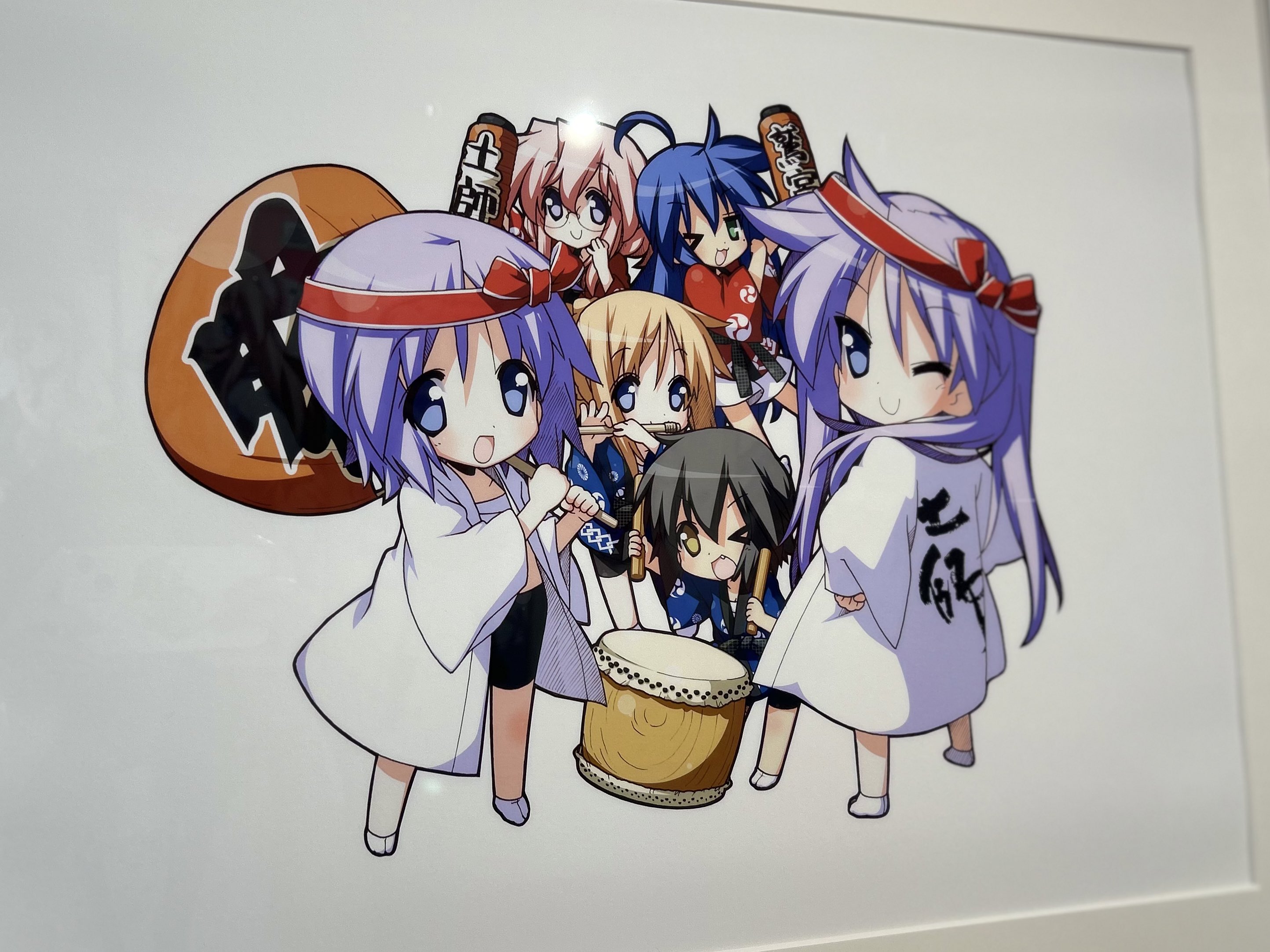 らき☆すた 20周年 POPUP☆STAR 美水かがみ先生直筆サイン入り複製原画