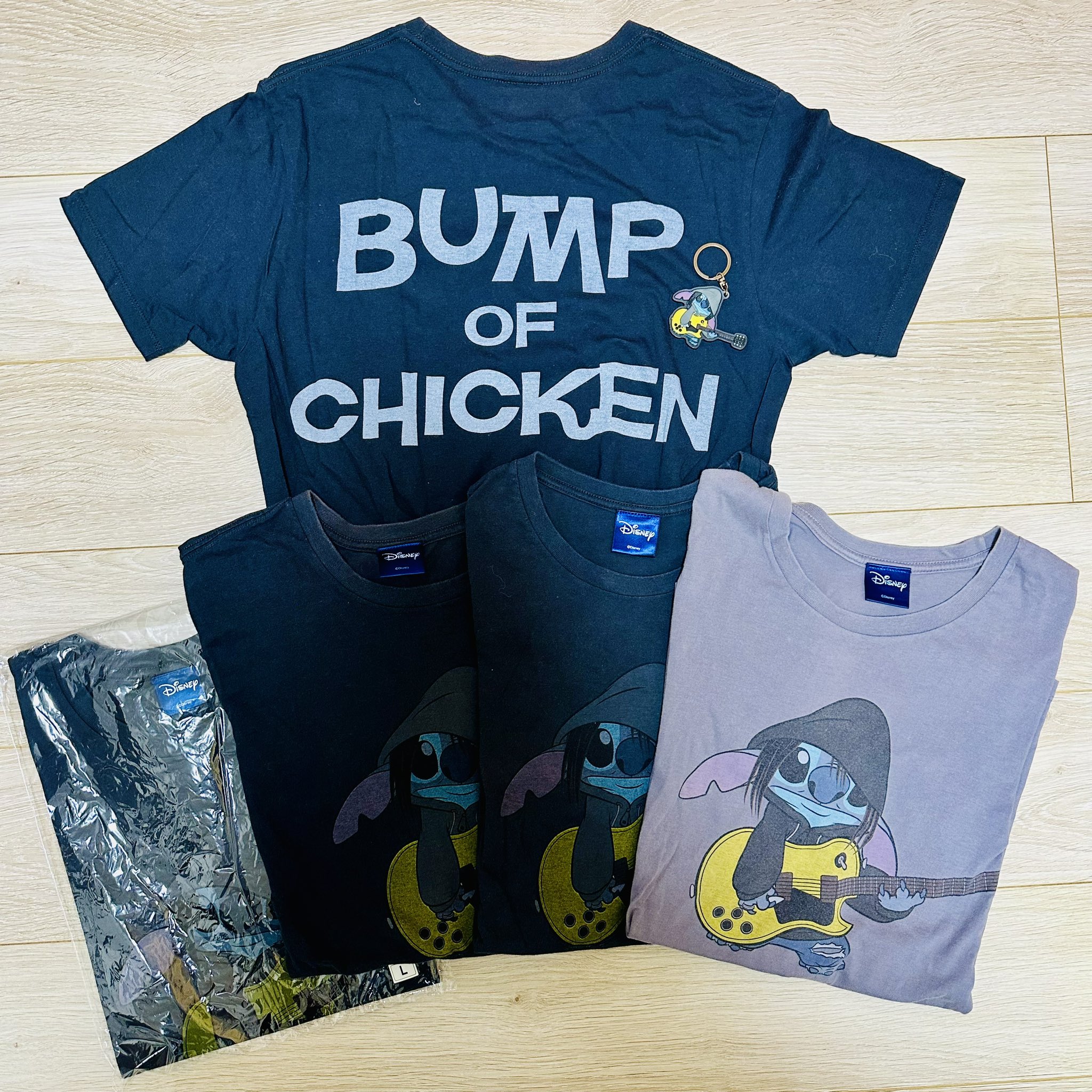BUMP OF CHICKEN☆スティッチTシャツ灰L☆バンプオブチキン BUMP OF