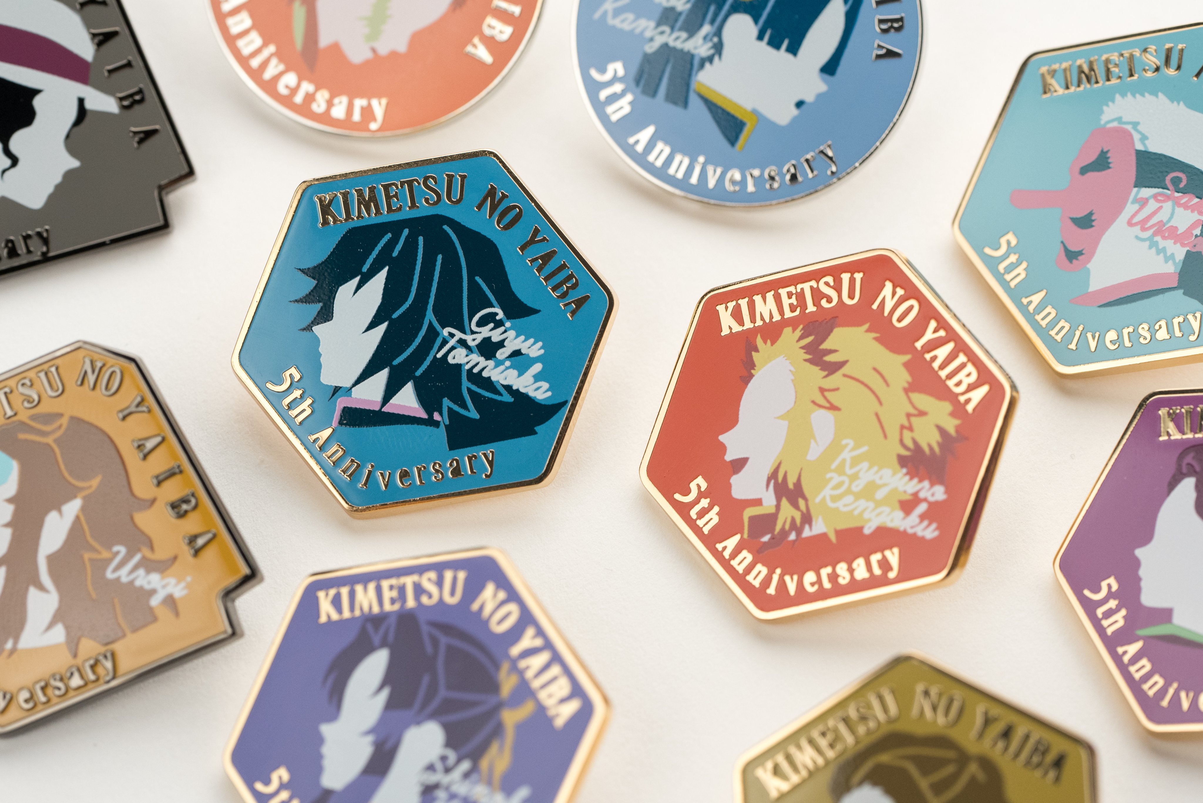 鬼滅の刃 伍周年記念 後夜祭 キャラクターモチーフピンズ 煉獄杏寿郎