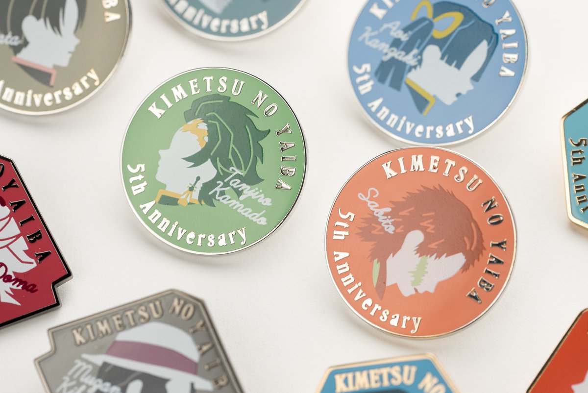 鬼滅の刃アニメ伍周年記念後夜祭キャラクターモチーフピンズ童磨 鬼滅