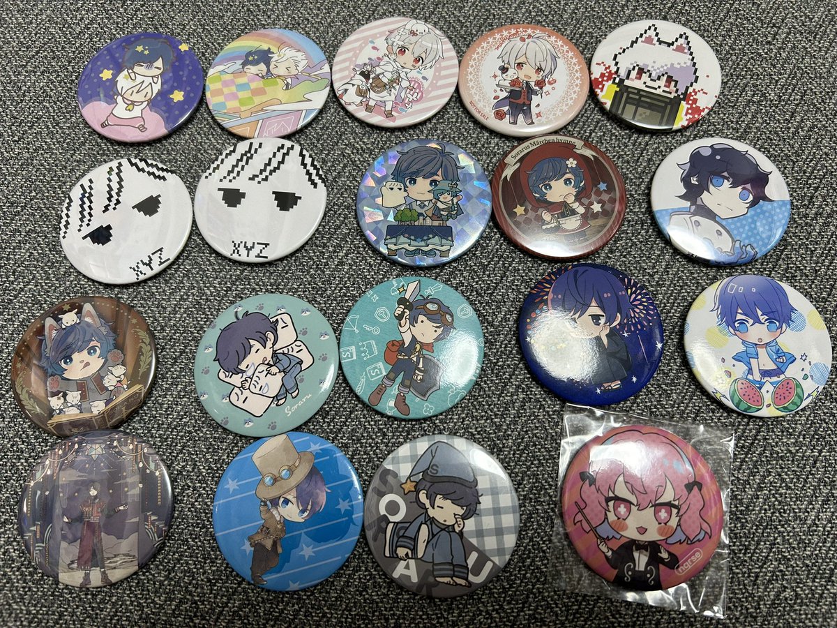 今家に余ってるレート高そうな等身缶バ集めてみた‼︎ ・浦島坂田船夏ツ