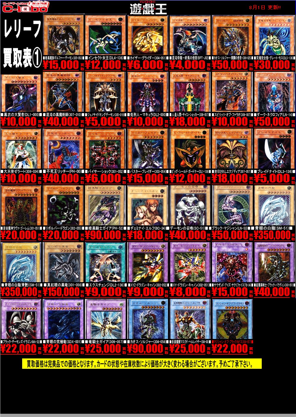 遊戯王 レリーフ等 まとめ 78枚 遊戯王5期のレリーフ・高額カード一覧