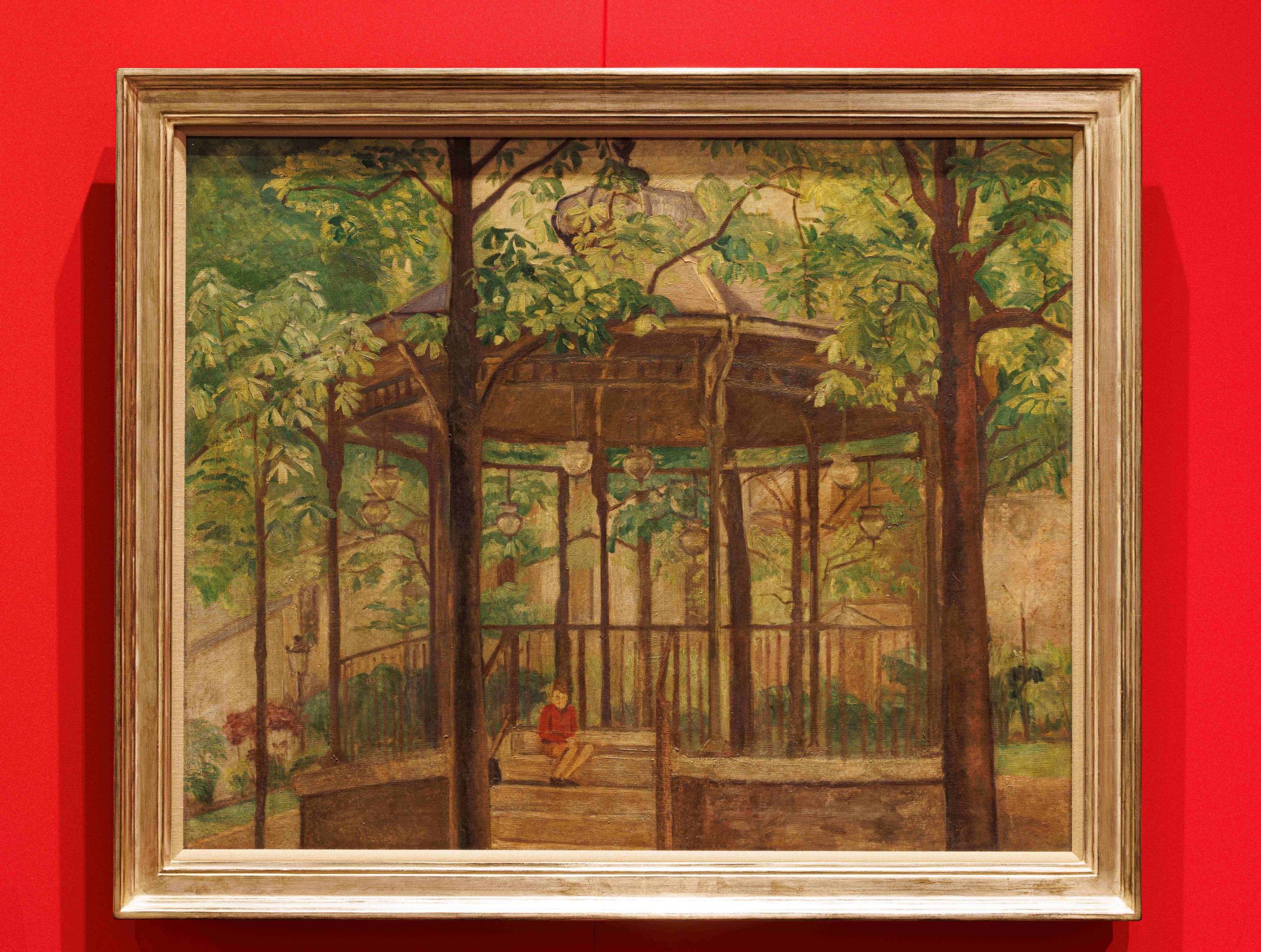 有名国際展作家「シチリアのシエスタ」風景画/アクリル/油彩/小原雅夫