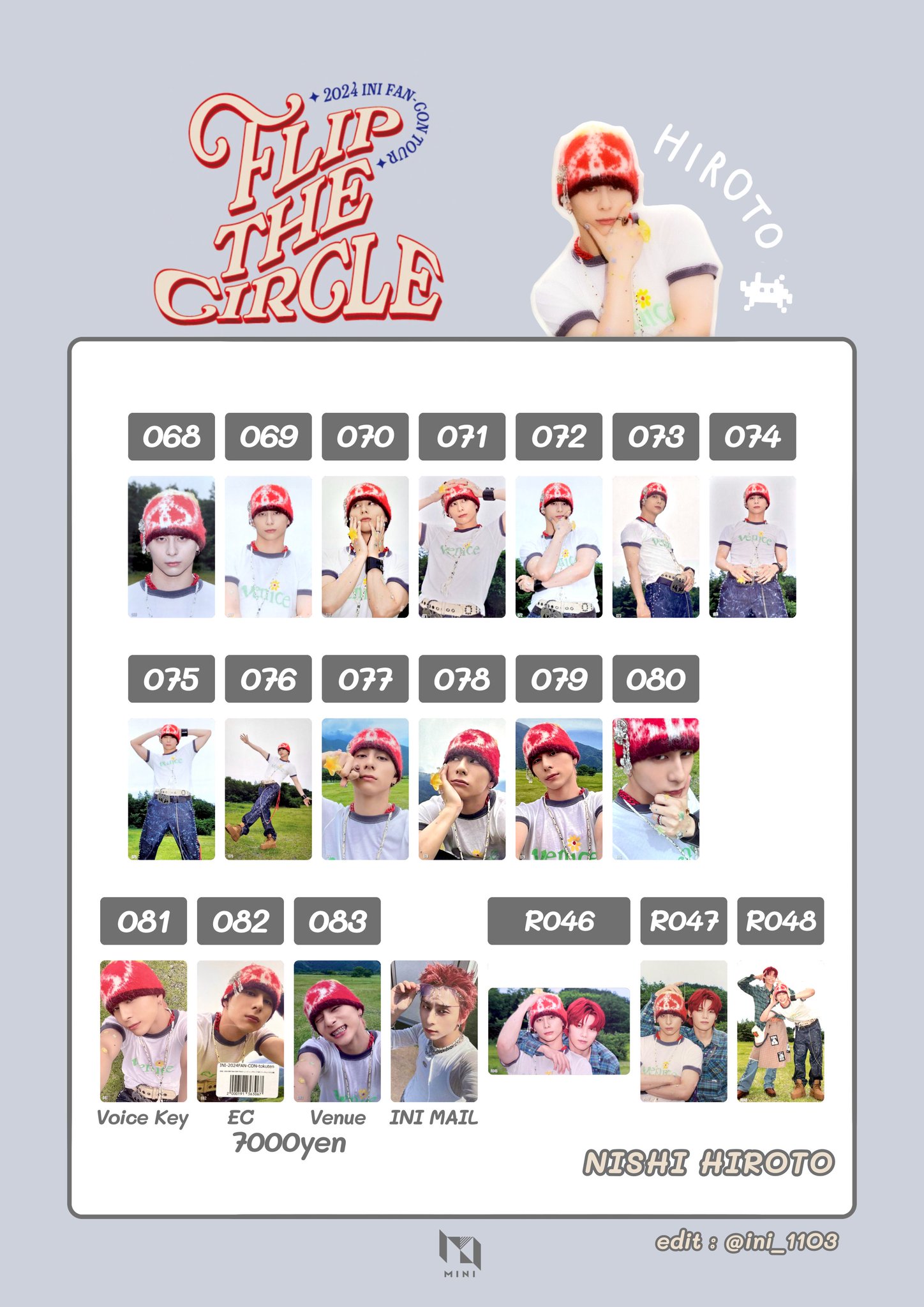 INI 西洸人 ボイスキーフック トレカなし 西洸人 081 ボイスキーフック