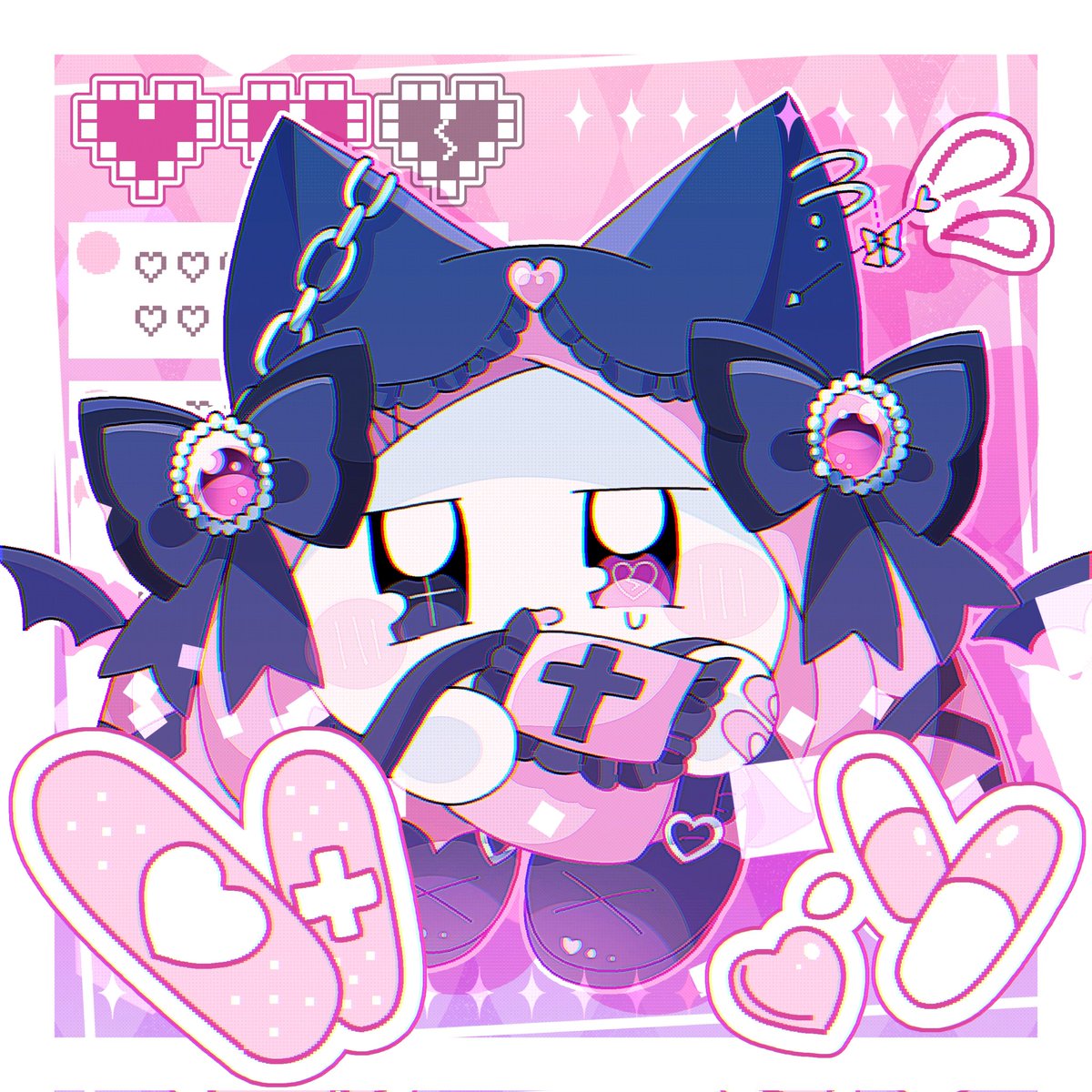 🩷🖤💔 #オリカビ
