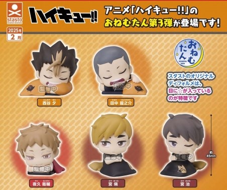 おねむたん ハイキュー!! vol.3 2025年2月発売予定 カプセルトイ全5種1