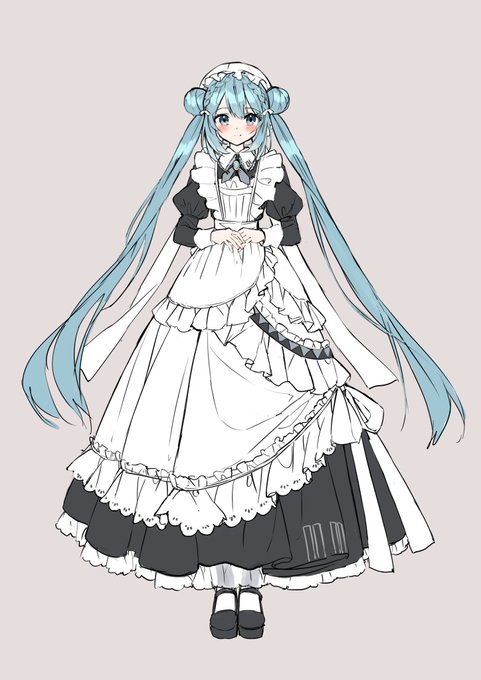 初音ミク 「エプロンフリル増し増しで 」|5UBのイラスト