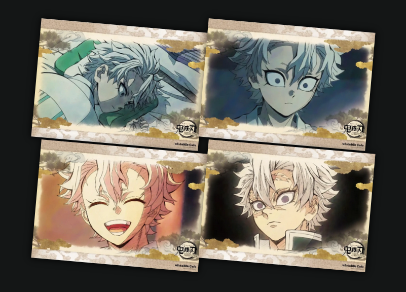 鬼滅の刃 不死川実弥 刀鍛冶の里編 キャラクター絵巻カフェ 箔押し