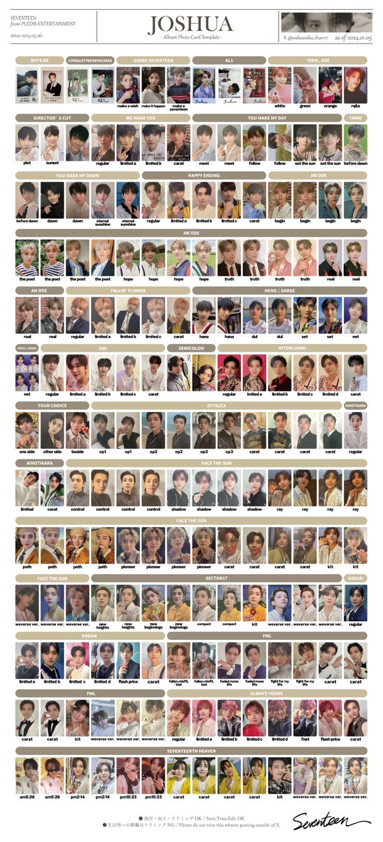 SEVENTEEN セブチ グッズ まとめ売り トレカ SEVENTEEN TOUR FOLLOW TO