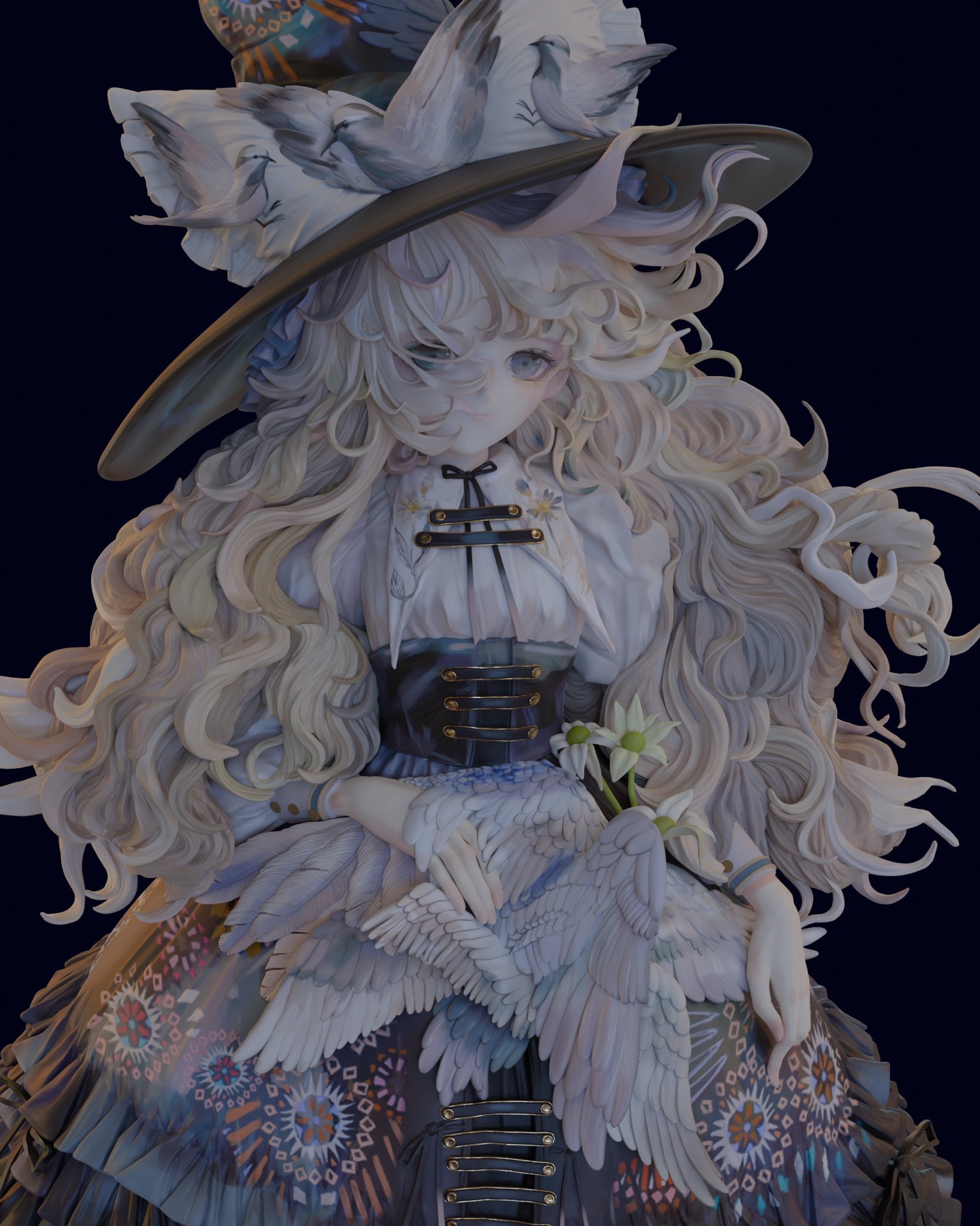 霧雨と羽休め ガレージキット 魔理沙 wondersmith 東方Project 霧雨と