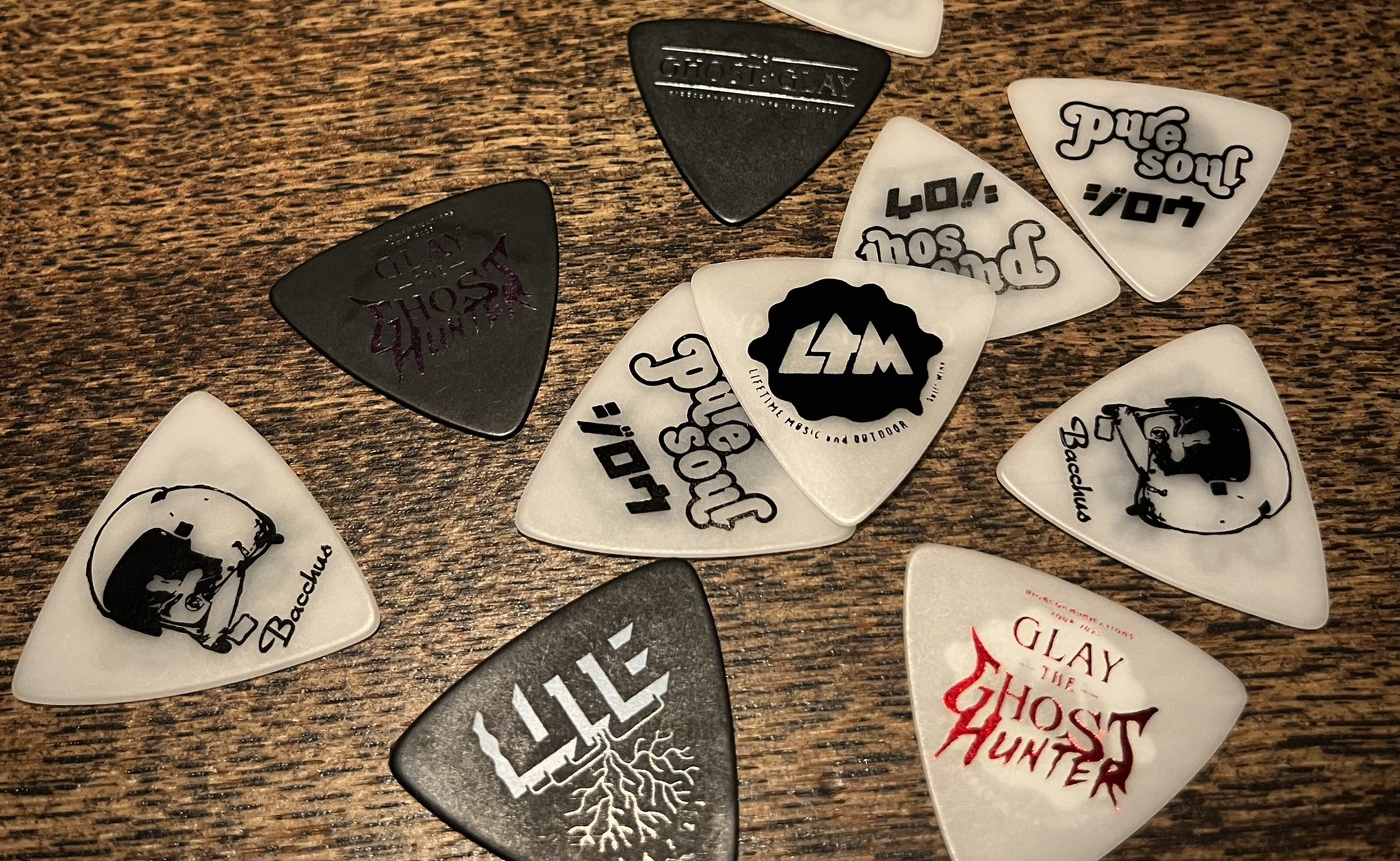 GLAY JIRO 本人使用 ピック GLAY JIRO 本人使用 ピック、赤およびGLAY