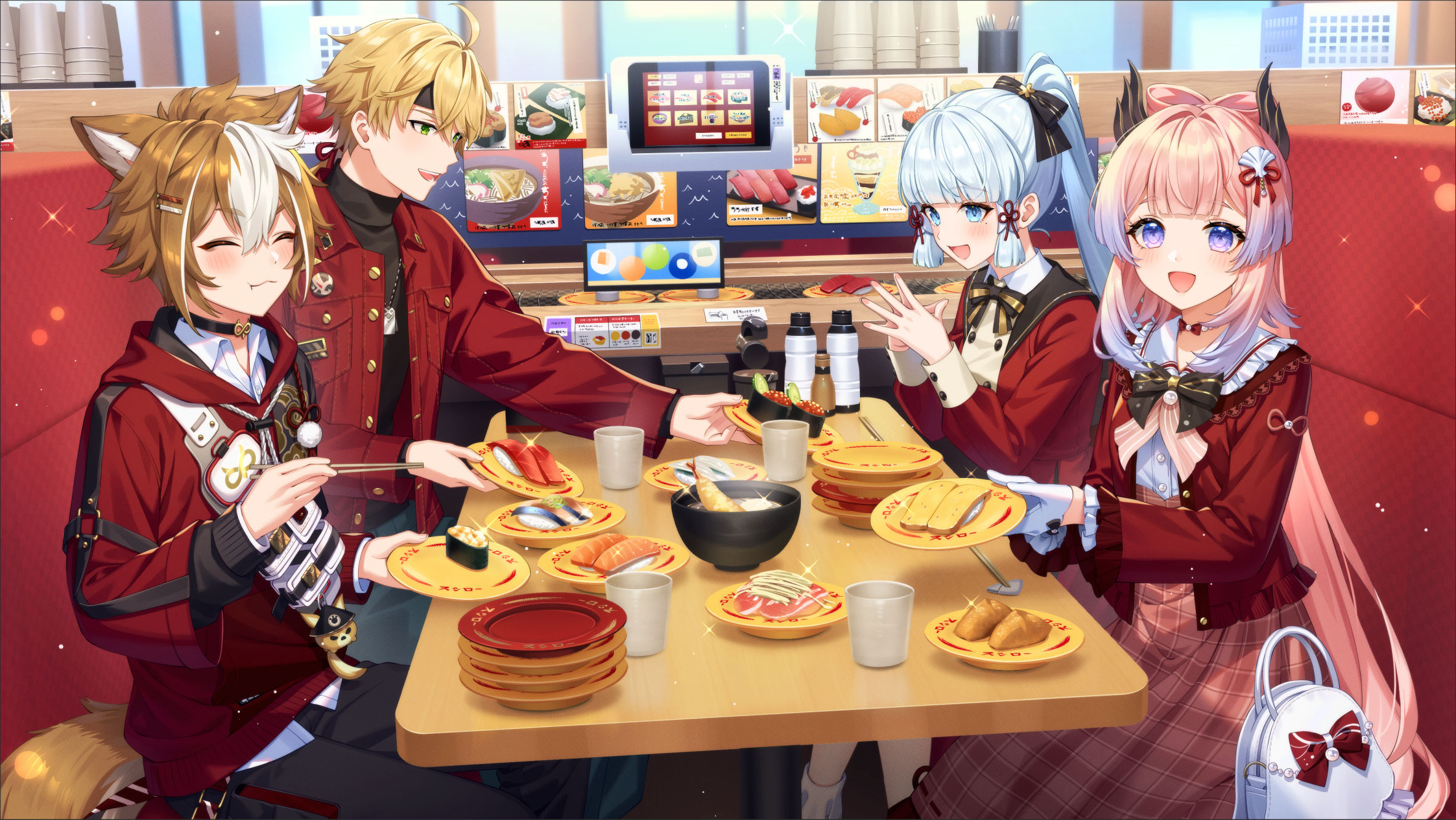 新品・非売品】原神 × スシロー コラボ 皿 「回転の宴」 新品・非売品