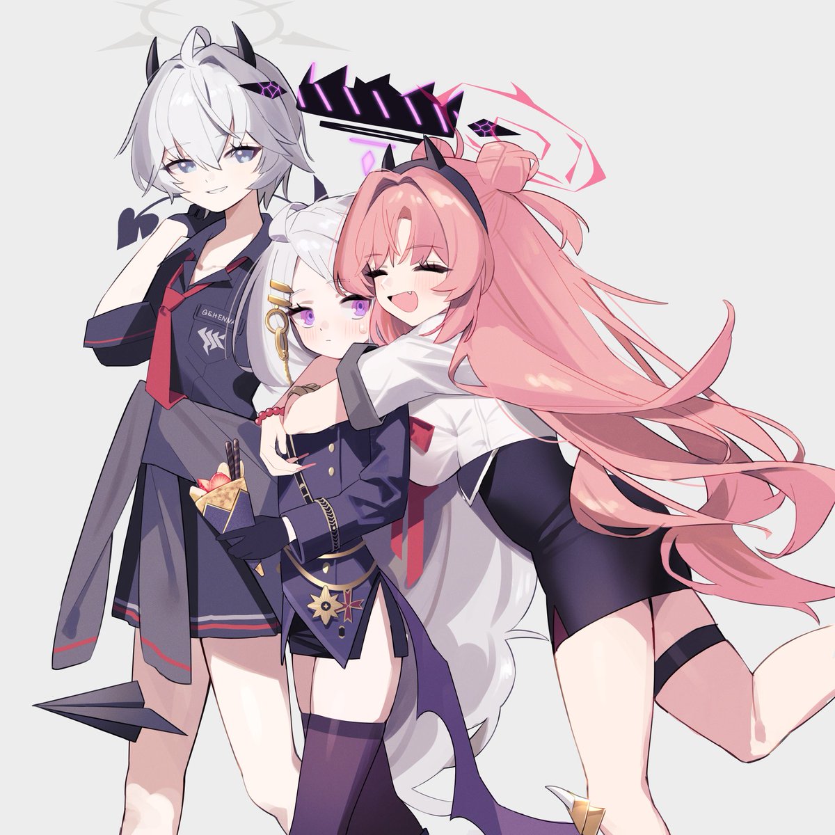 空崎ヒナ 額装イラスト「陽ひらく彼女たちの小夜曲」(オーロラ加工