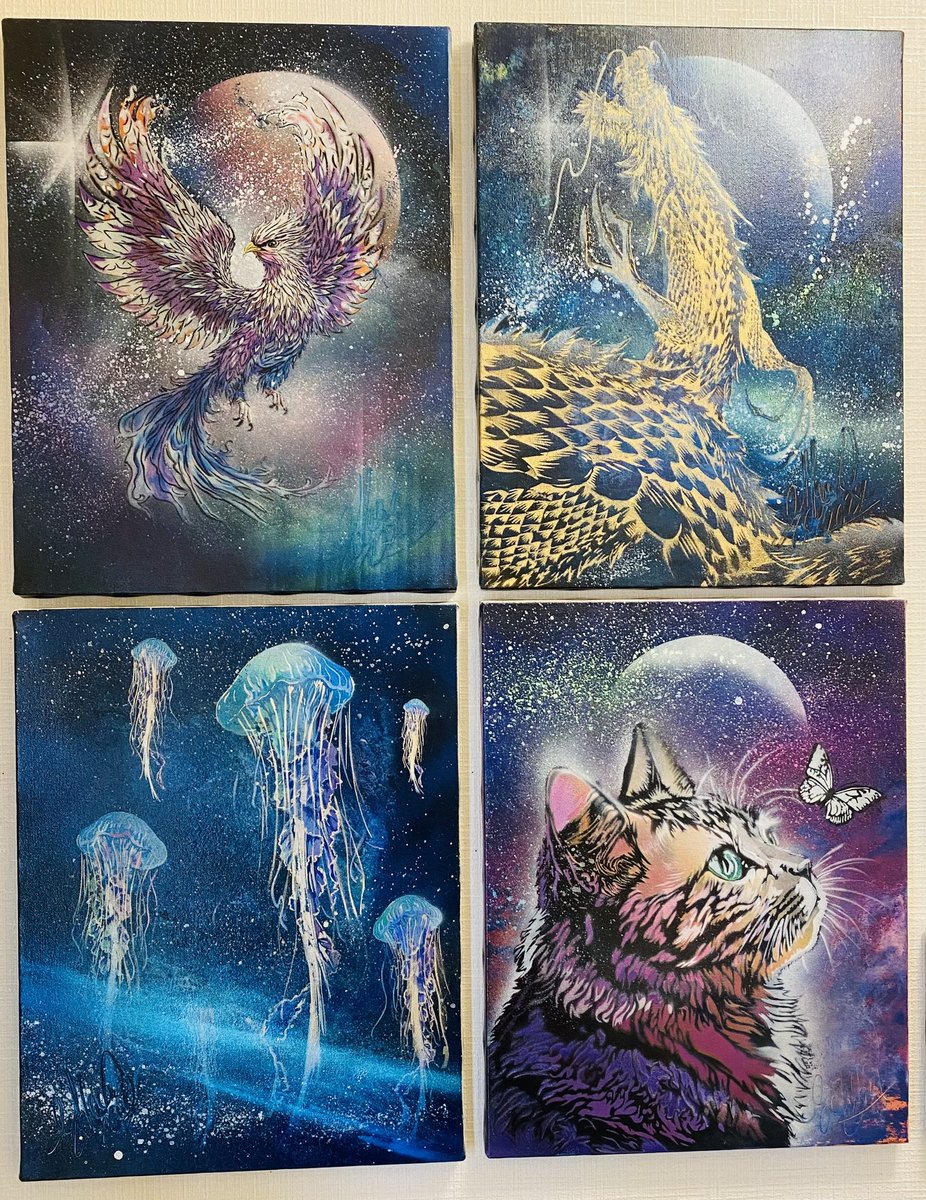 スプレーアートエデン クラゲ 原画紙B4サイズ スプレーアートエデン