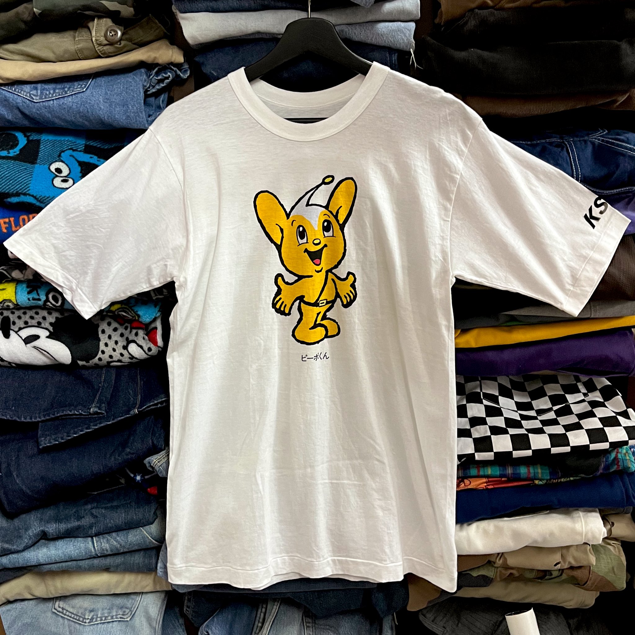 NOE246 ピーポくん tee【L】 激レア ピーポ君 デザインTシャツ 警察