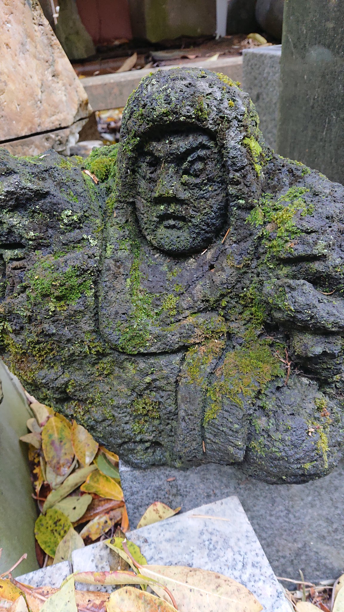 石仏、観音菩薩、全長51センチ、倉田辰彦作 【公式通販】