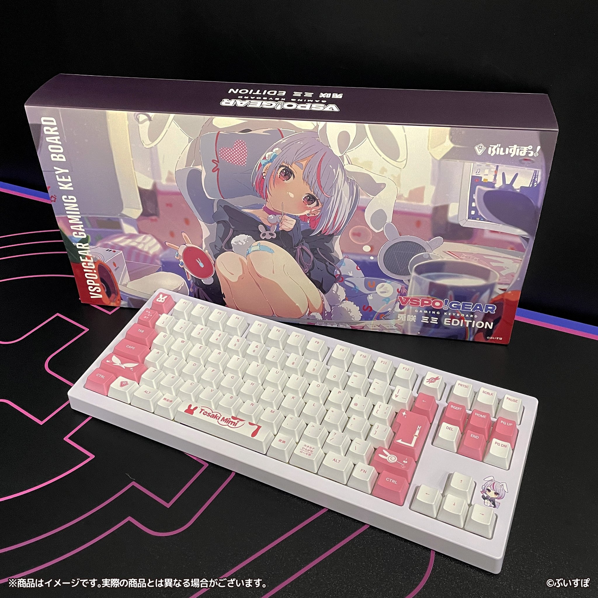 ぶいすぽっ！ VSPO! GEAR ゲーミングキーボード 如月れんEdition ぶ