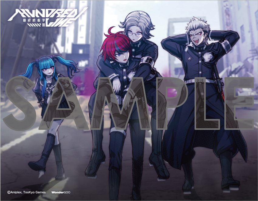 HUNDRED LINE WonderGOO特典 キャンパスアート ハンドラ HUNDRED LINE