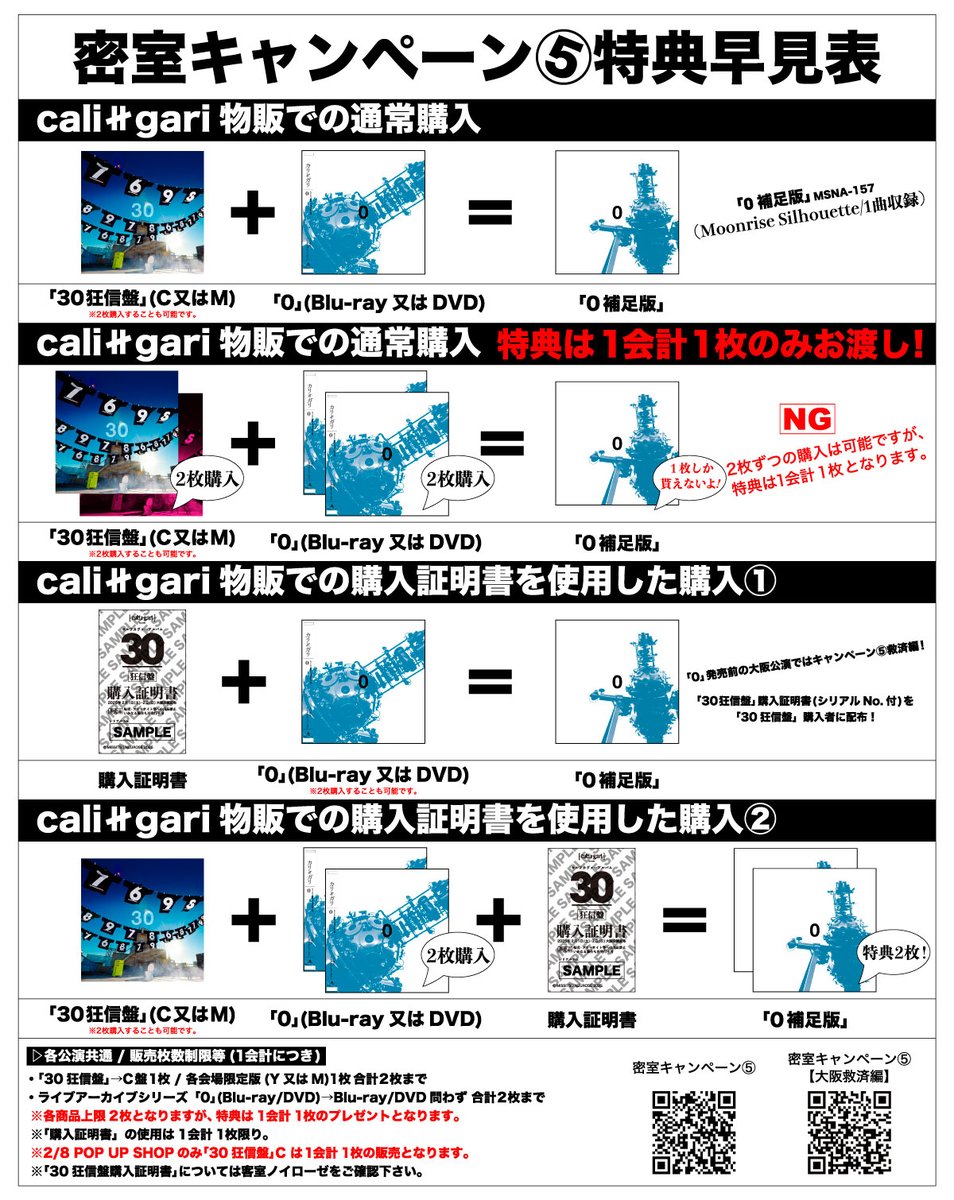 cali≠gari - 30周年アーカイブシリーズ セット ※応募券無 2025/6/21
