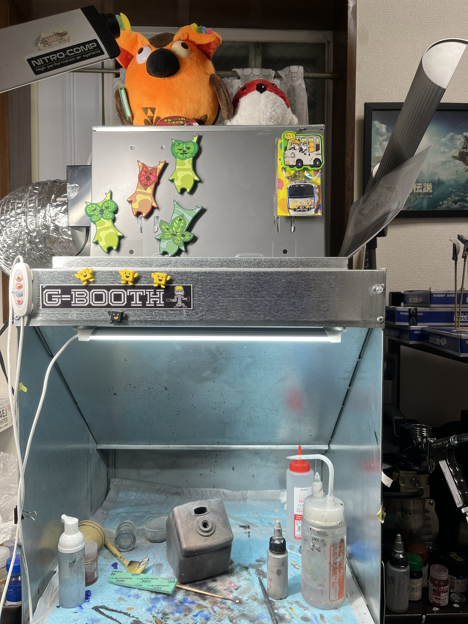 最新G-BOOTH S-03 コンパクト塗装ブース実用新案風量475m3/h