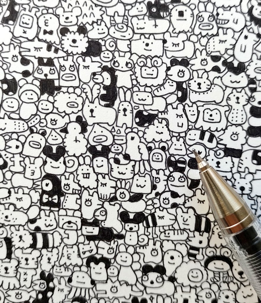 佐藤明日香 ボールペン画 「un ballon-2」 佐藤明日香 ボールペン画