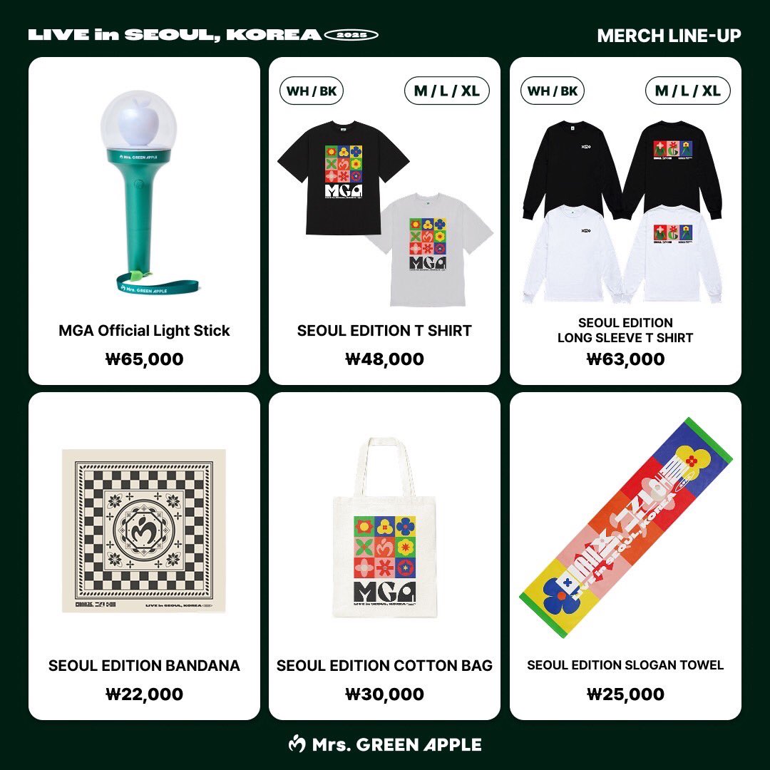 MGA LIVE in SEOUL, KOREA 2025 Official MERCH 事後受注販売の