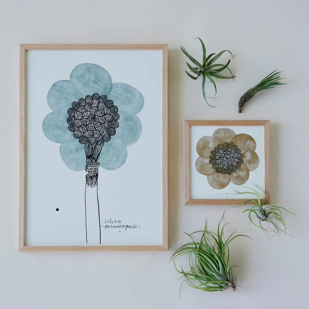 無印良品 ［IDEE］アートポスター 山口一郎 kuma－green