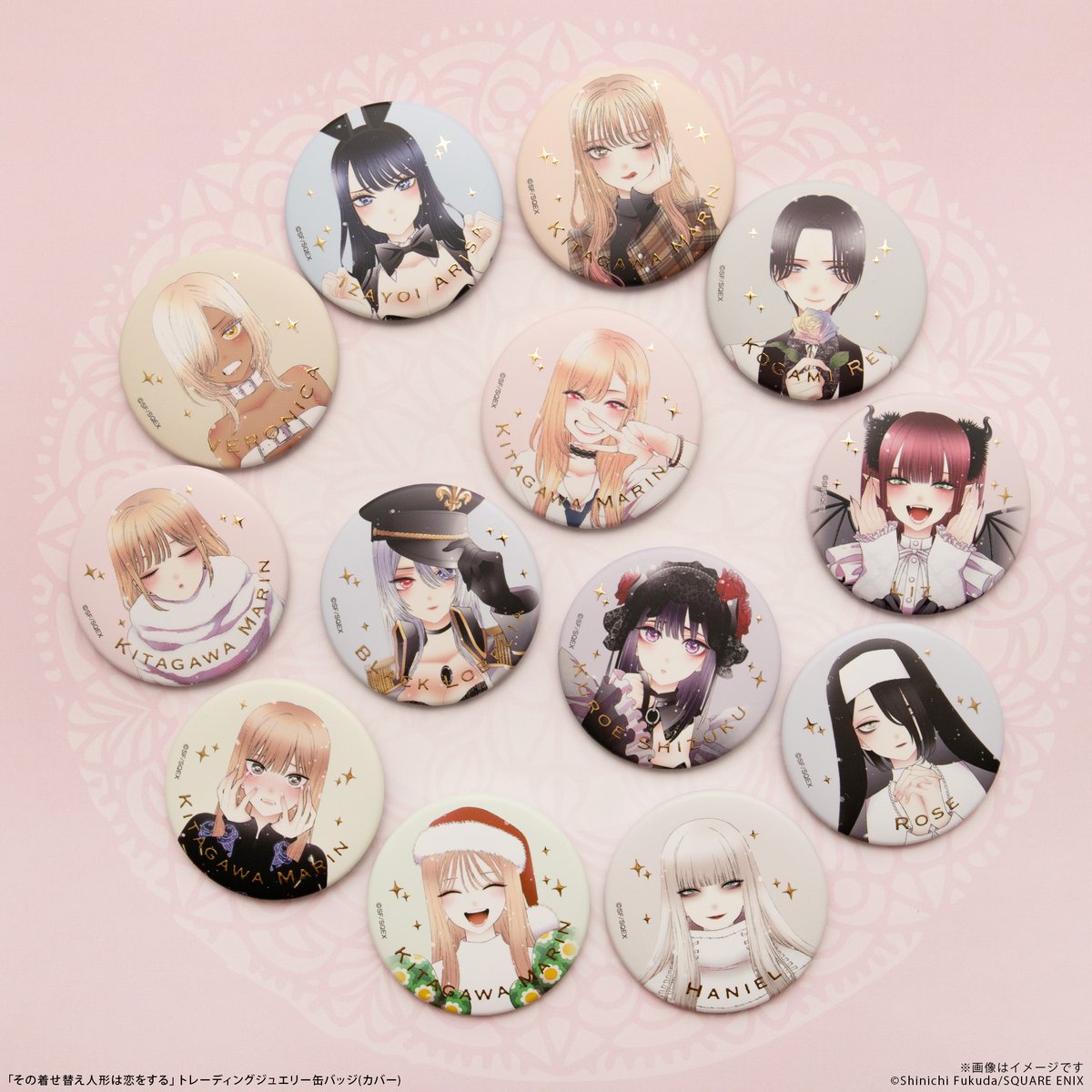 着せ恋 ジュエリー缶バッジ 全13種 コンプリートセット 展覧会 着せ恋