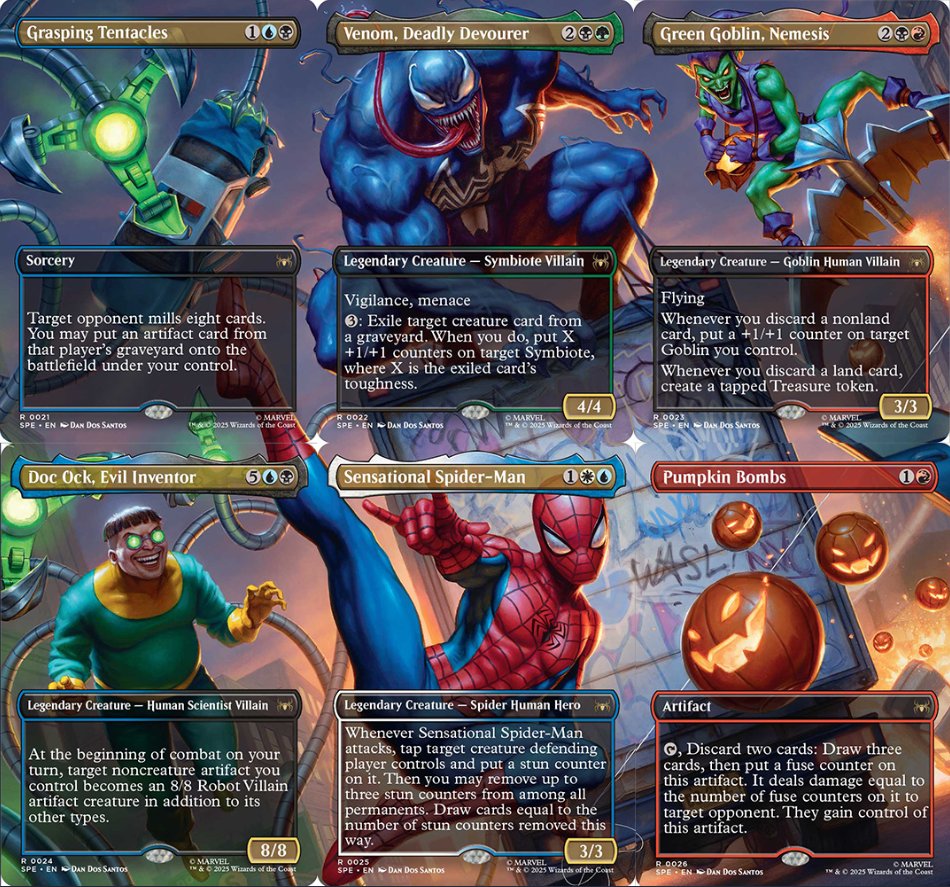MTG x Spider-Man】 ・シーンボックス収録の6枚のカードが公開