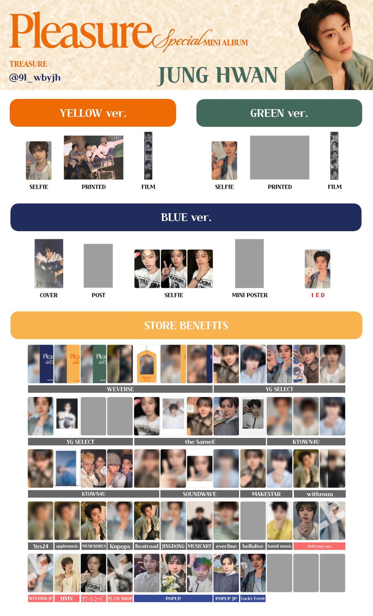 TREASURE ジョンファン トレカ 特典 公式グッズ セット TREASURE