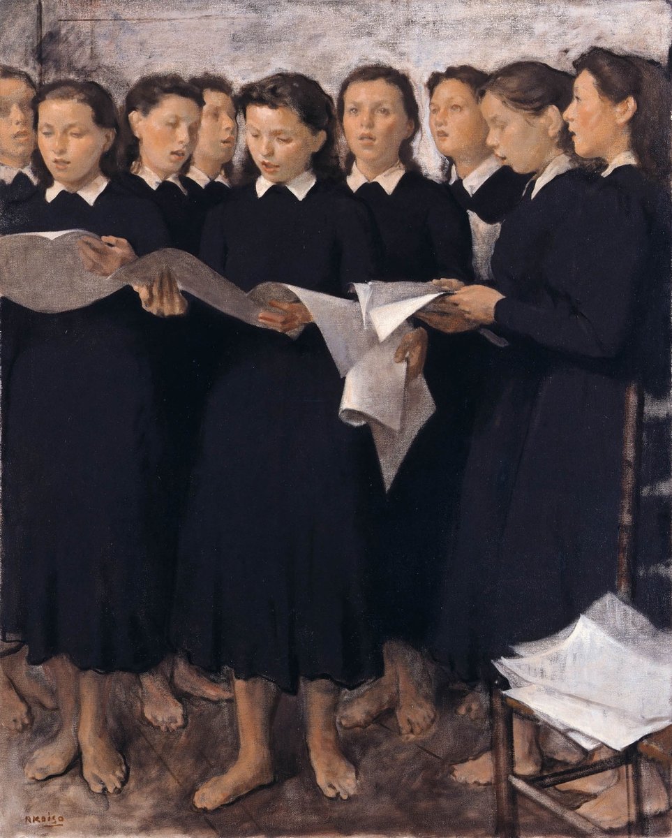 小磯良平画伯』 斉唱 印刷で限定複製いたしました。 小磯良平画伯