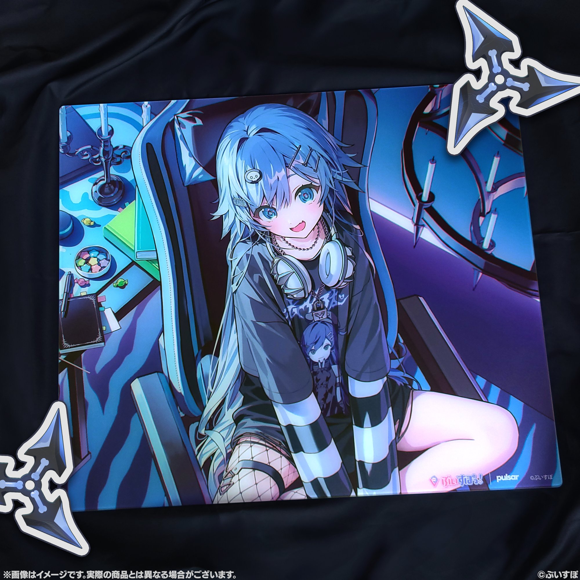 ぶいすぽっ ガラスマウスパッド 猫汰つな VSPO GEAR FORJNCGF ぶいす