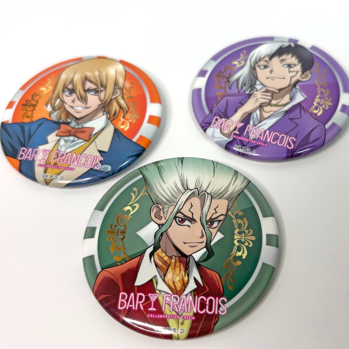 dr.stone NATSLIVE Cafe party缶バッジ あさぎりゲンA dr.stone