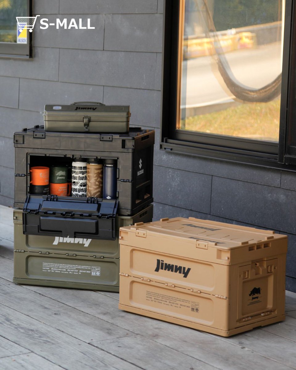 限定】ブラック ジムニー Jimny コンテナ 折りたたみ ボックス BOX